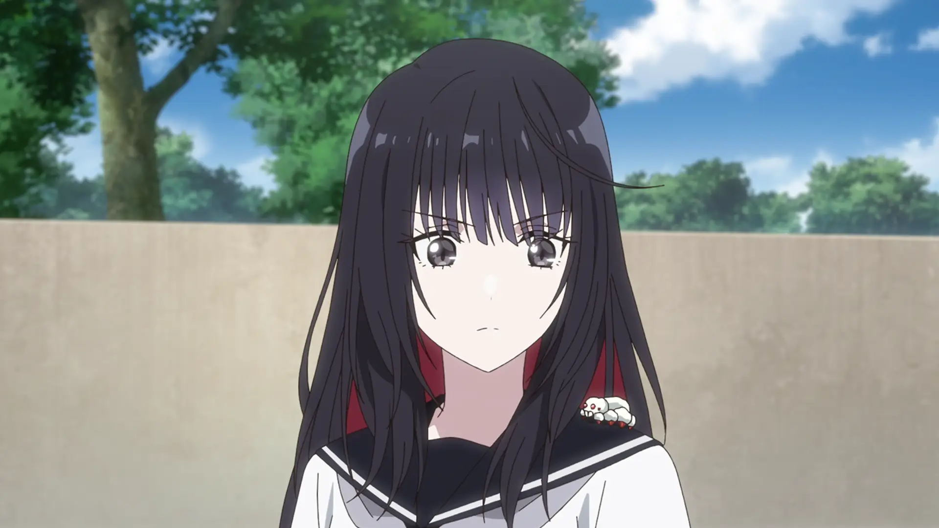 Towa with the spider communicator, honestly it feels useful, but creepy at the same time to have this spider on you at all times...