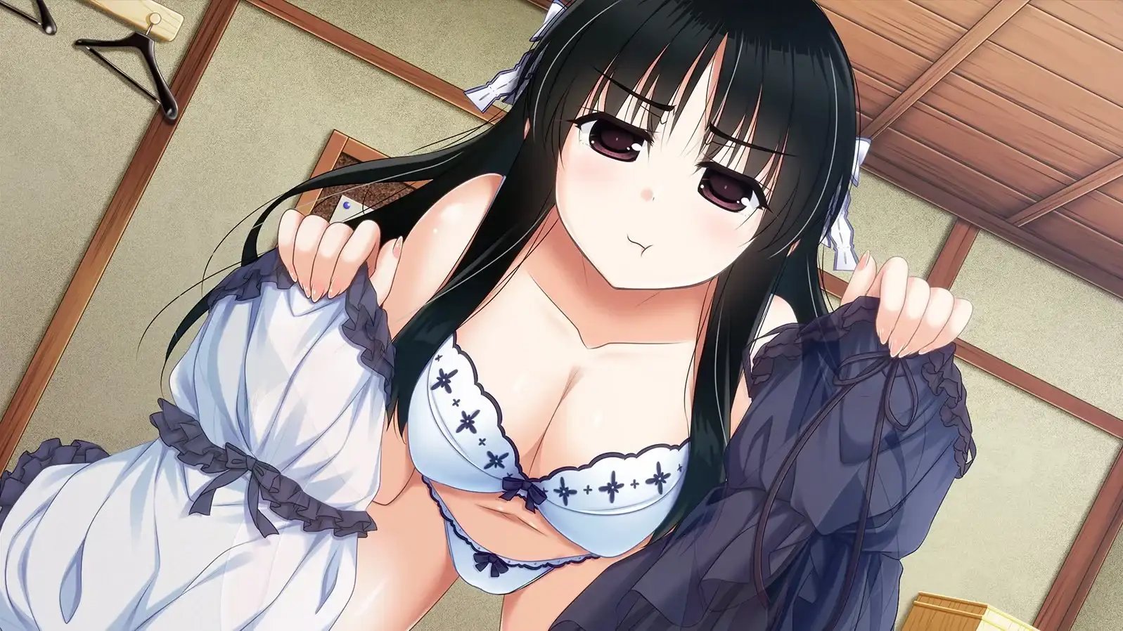 Both are fine, just wear something before going out? *looks away*