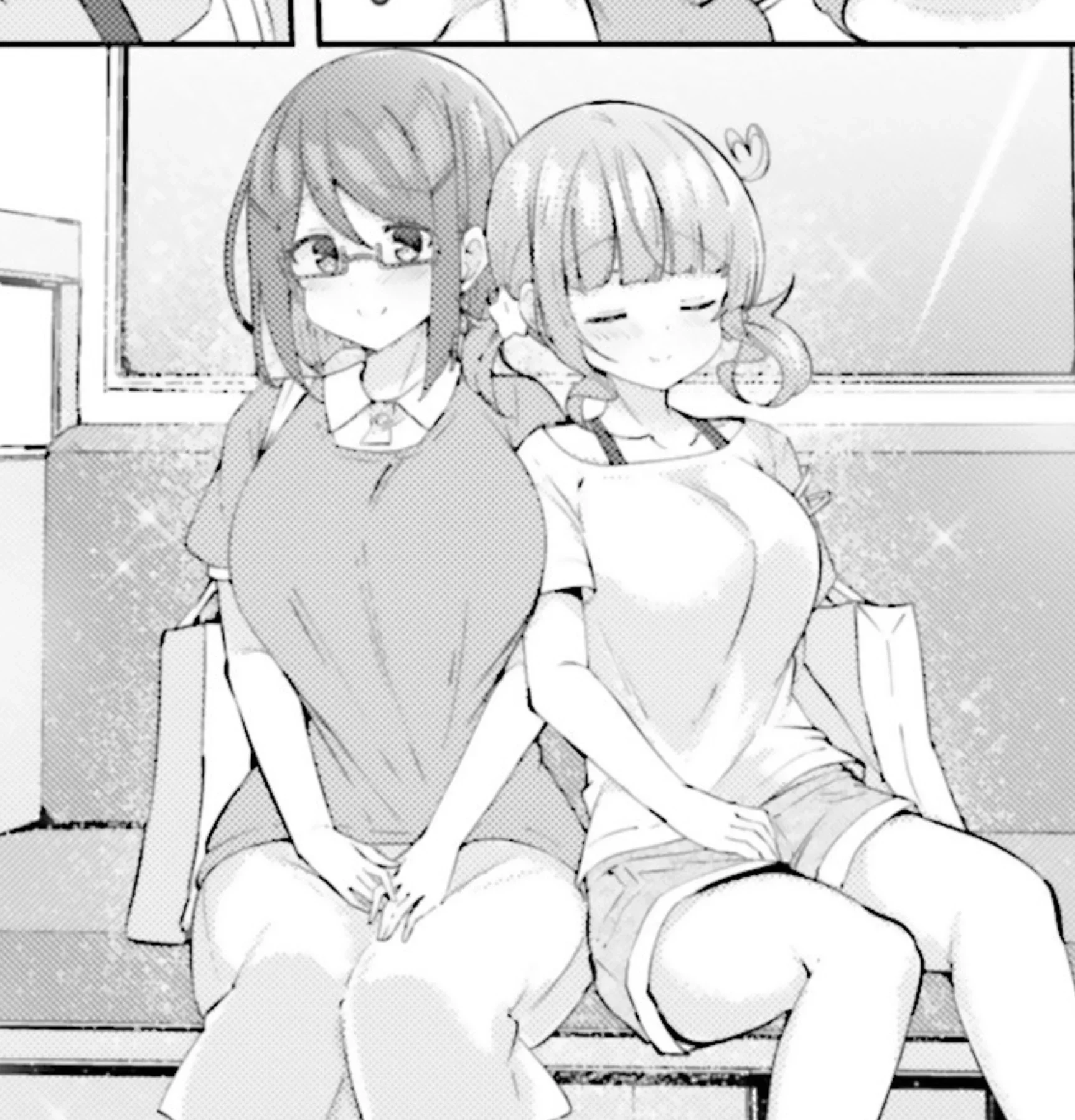 Ultra cute scene with Karin leaning on Kotone