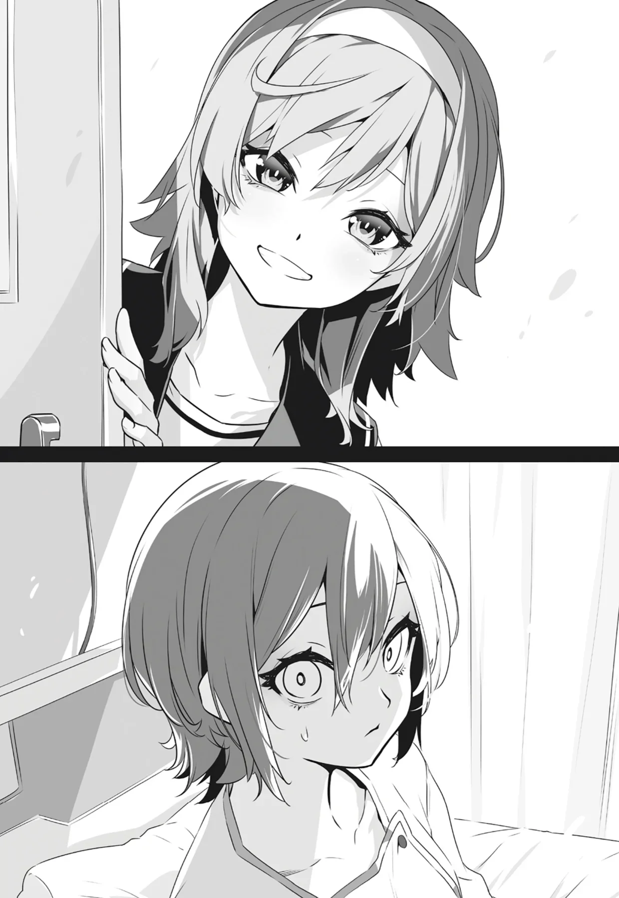 Akari appearing in Hakua's room