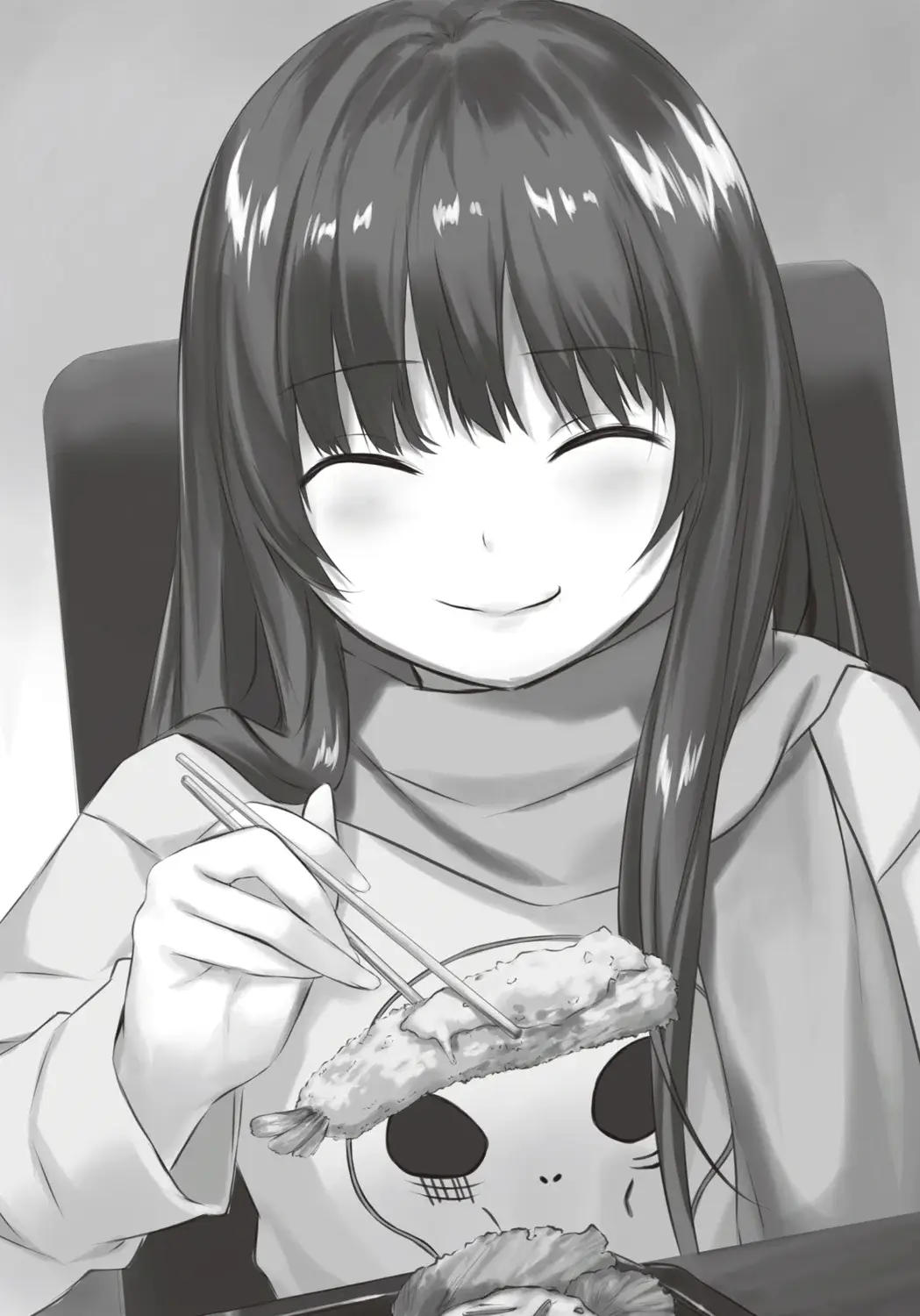 Somehow Hoshino has profound love for fried shrimp. It's not like I don't understand her, but girl those are evil when it comes to weight.