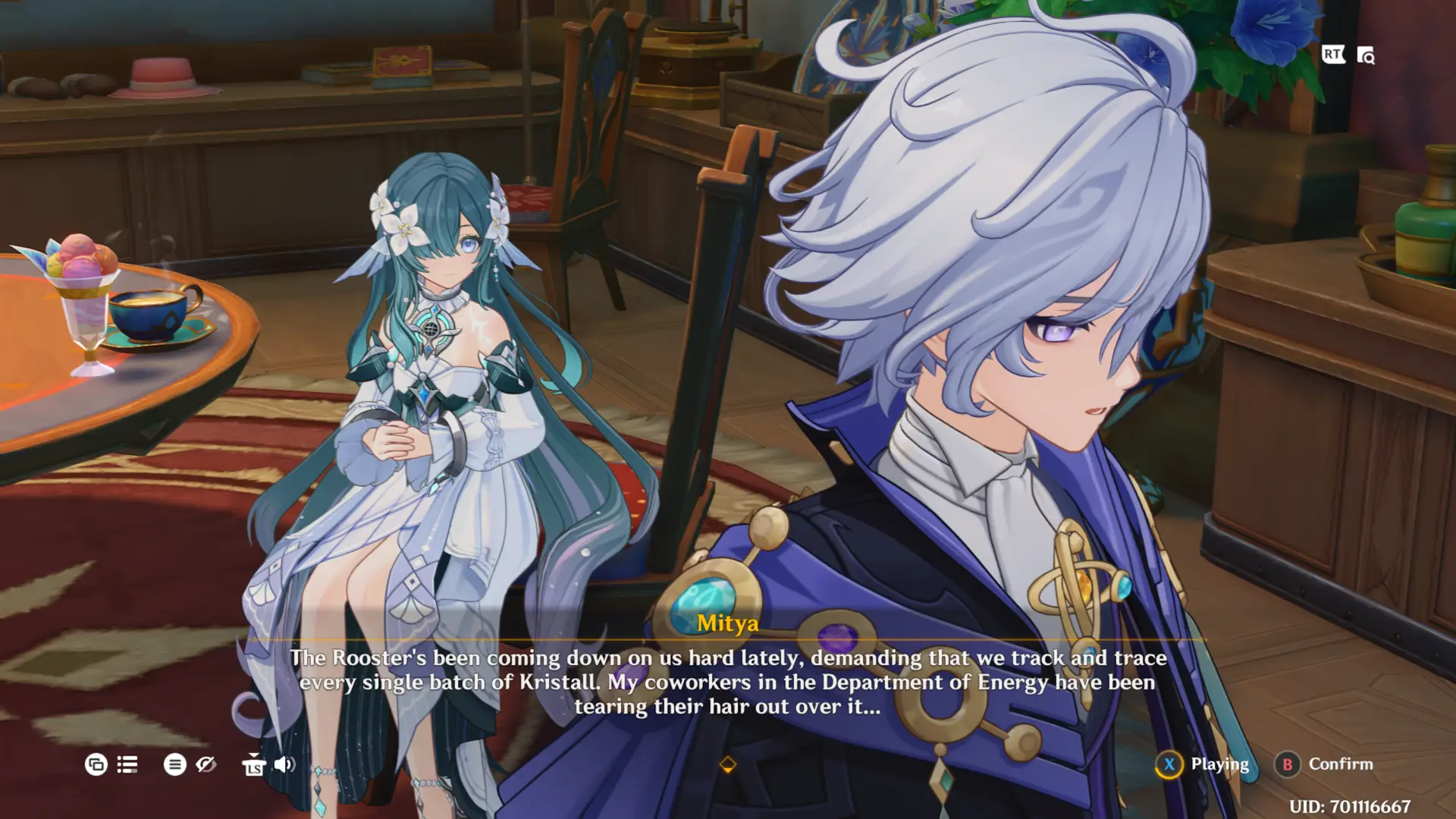Mitya seems to be a weird character, he knows that we're here and yet let all the information out. It's like he is planning something that goes outside of the Tsarisa ideas.