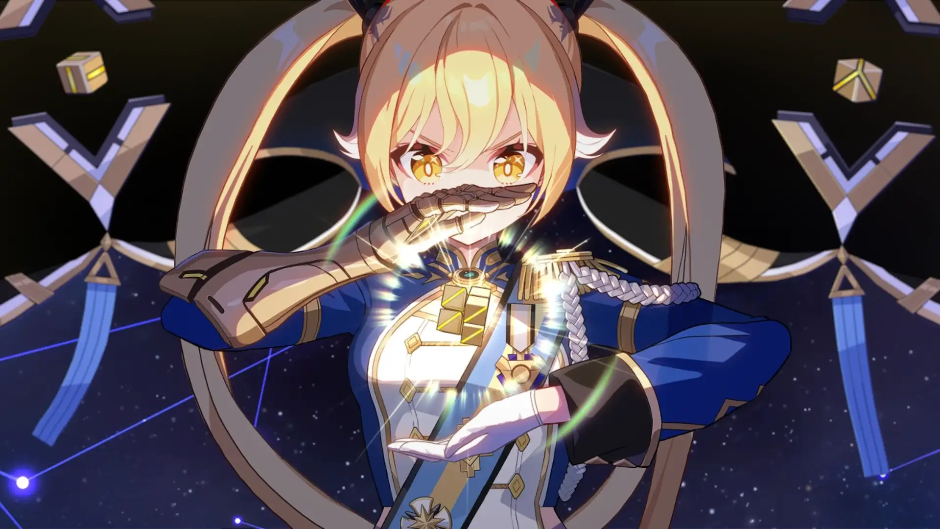 Tiphera using her special powers to protect everyone and defeat the enemy. Quite smooth animation.