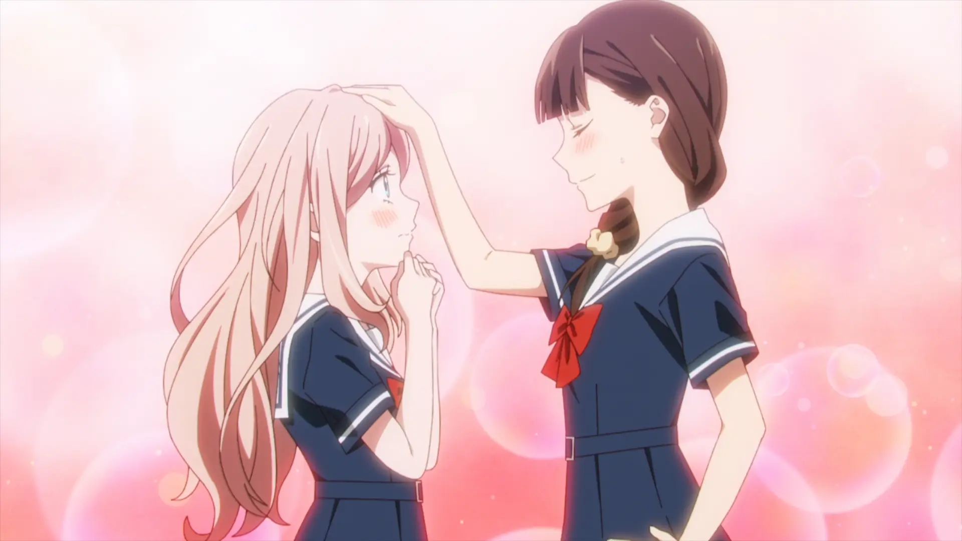 Aya for a moment lost her composure and jumped to hug Mio. Honestly it's a shame that Natsume wasn't there to witness the scene!