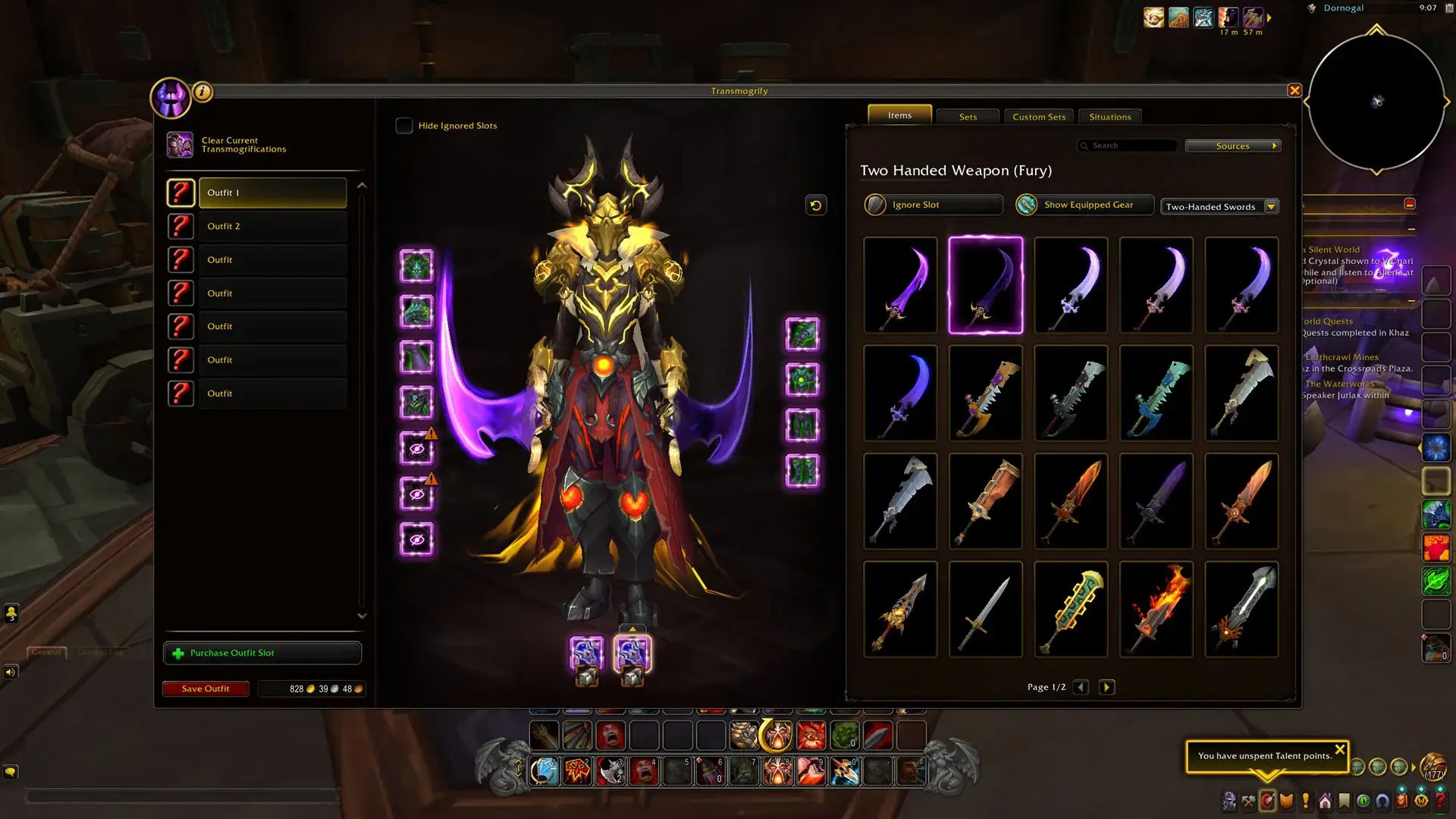 The Sargerei Commander outfit is downright gorgeous, I'm probably gonna use it for the warrior going forward.