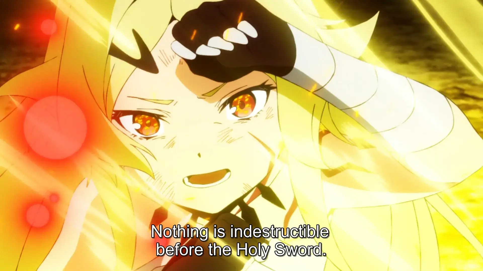 Wait, Holy Sword? Is there a Saber somewhere around here? *looks around*