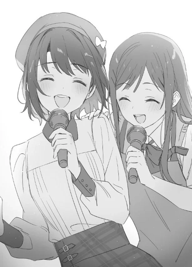 Singing together.