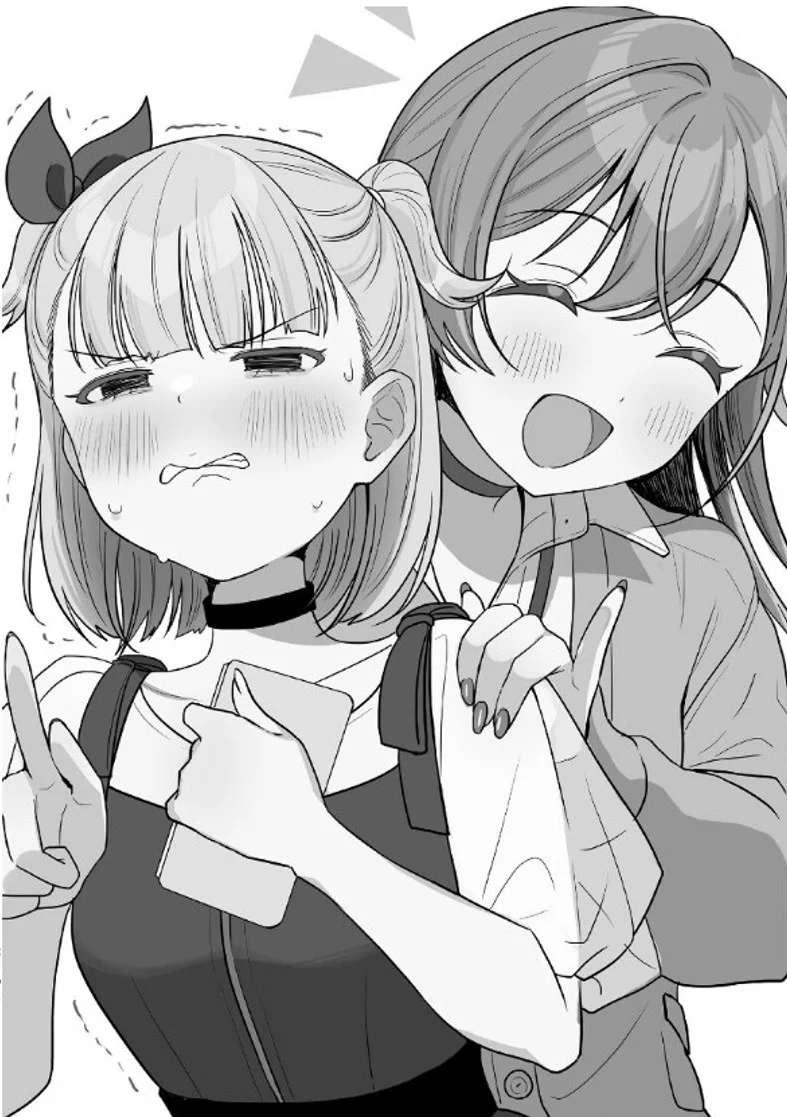 Poor girl, controlling herself!