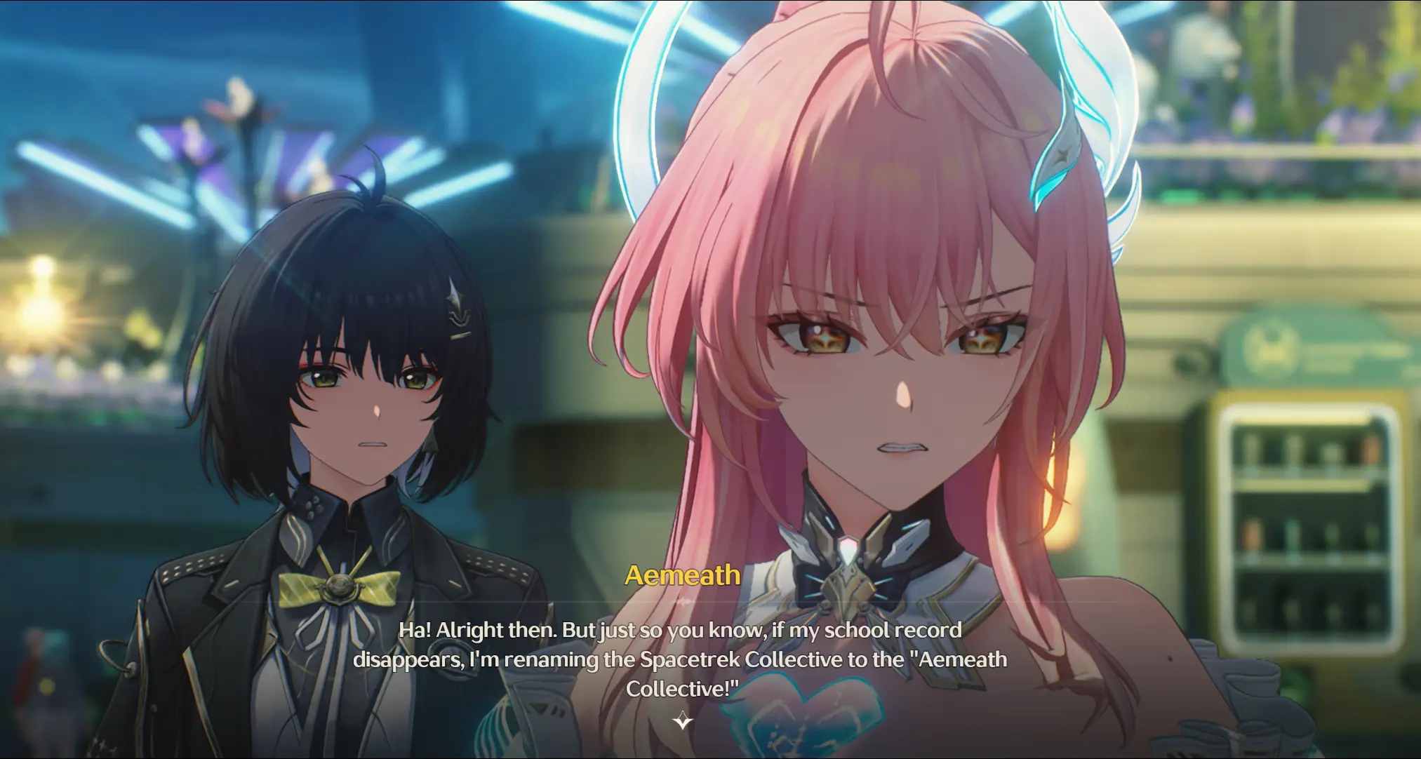 Let's do it Aemeath! It's clearly the way to go to obtain a better school, everyone should praise the true savior!