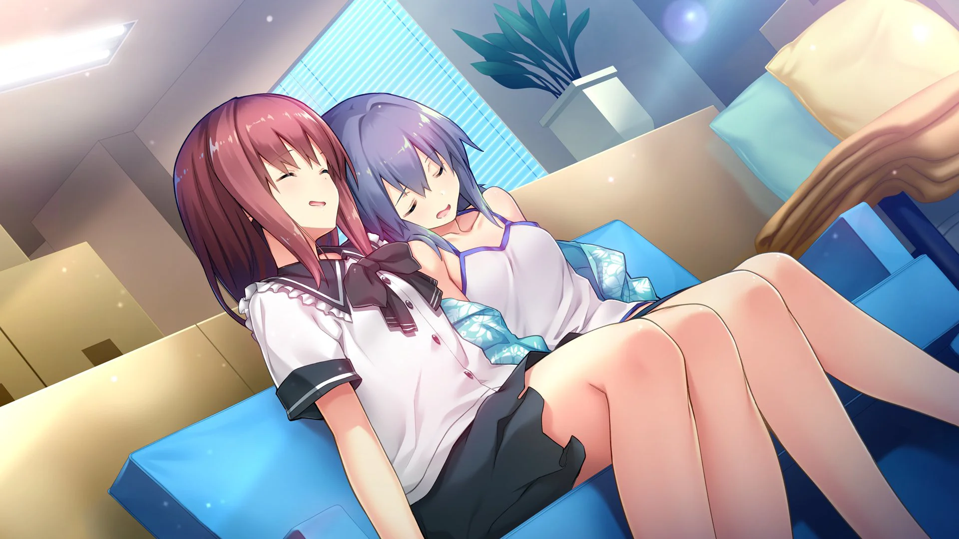 Sleeping Miku and Sayaka