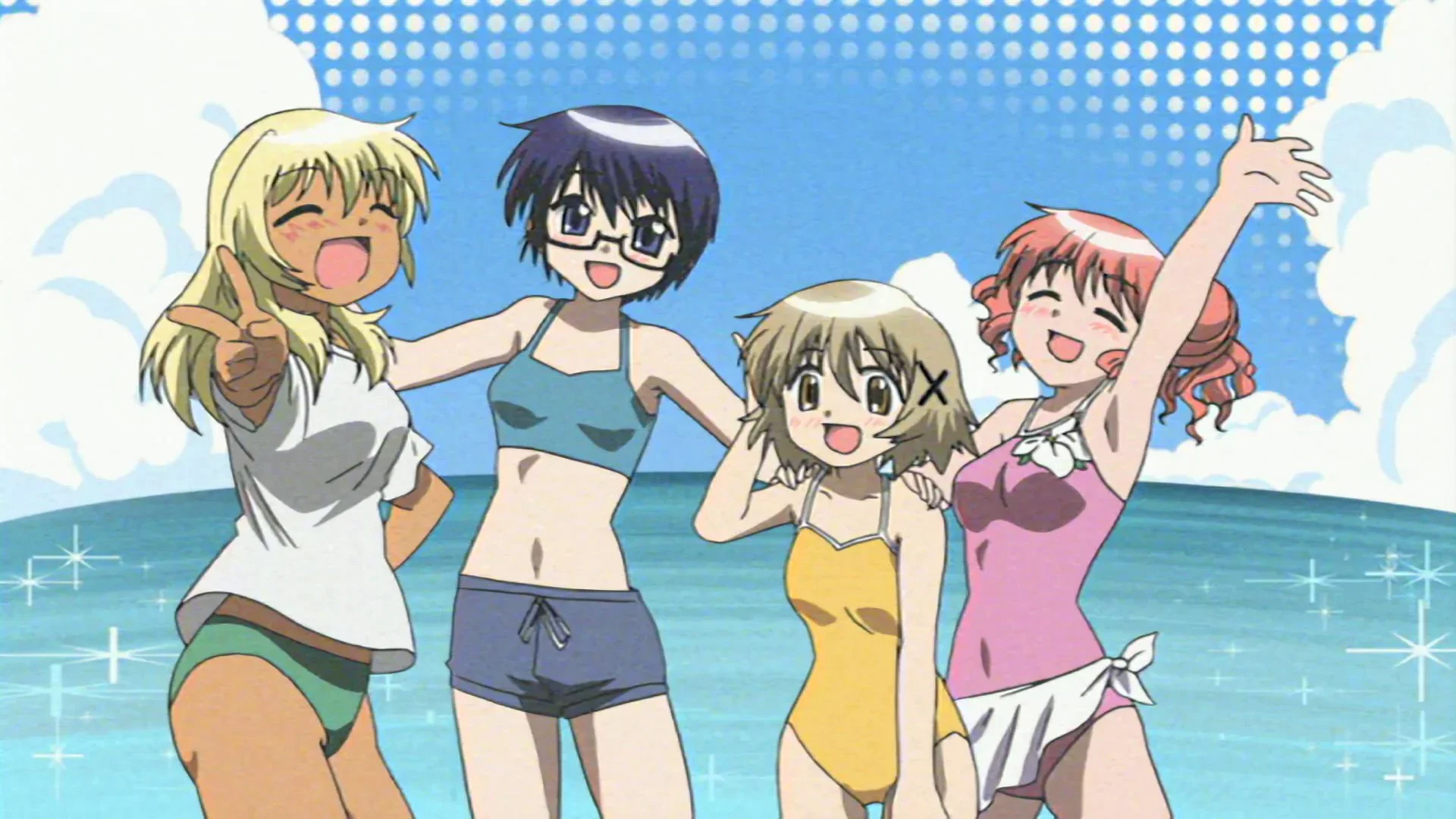 Swimsuit time with the whole gang.