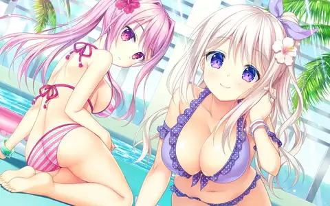 Atena and Kaguya looks absolutely stunning in swimsuit. Honestly these two are the source of most of the fanservice of the visual novel and for good reasons!