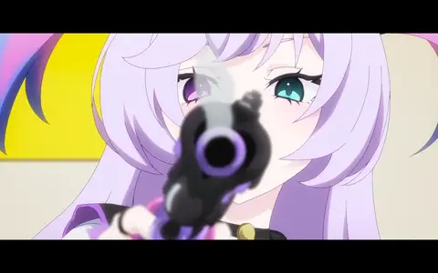 Apparently she's named Poison Denpa Girl☆Purple Lollipop. Yeah, that sounds like a vtuber name alright.