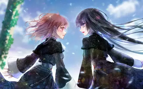 It takes a bit to get used to the art of this visual novel, but once it clicks it becomes great. Here showing Alouette and Rook.