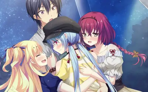 The girls all gathering to cheer on Ruri. She was really worried for protagonist in this scene. I won't tell why though, you'll need to read.