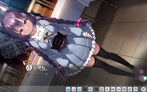 Shihon staring at you in total silence, she looks beautiful, but you know something is very off about it. Read the VN to know more about it.