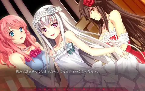 The fated moment where you choose the route is in this scene, the girl you choose is the route you will face in the upcoming story. Easy right?
