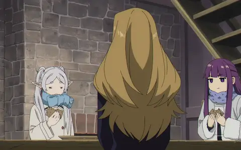 Poutmaster Fern being jealous of Methode's attentions for Frieren. Honestly Fern and Frieren relationship is more family than a lot of even real families. So adorable.