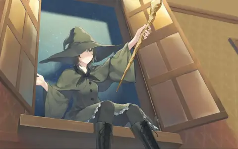 Erika in witch costume is just the most beautiful thing I've seen today and yes, even better than Suou in a dress.