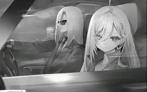 Yuki in the car with her handler. Honestly I can't fully understand the need for this thrill in her life, but everyone has their own.