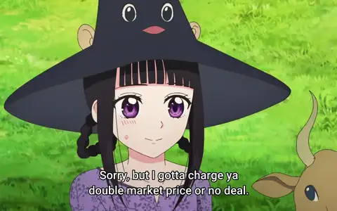 Luna going around asking people to buy things for her, but everyone act like a meanie asking her lots of extra money for it. Poor girl.