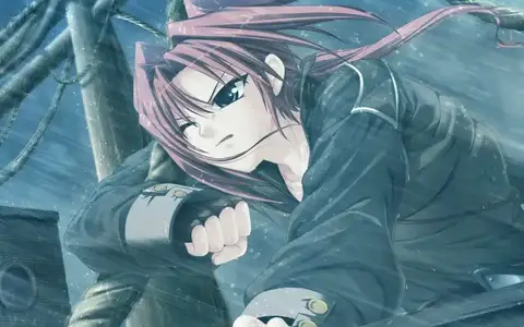 Serika going through a storm in one of the chapters. The journey was quite long and had a lot of interesting places.