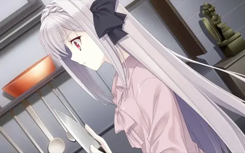 Is it safe for Luna from Tsuki ni Yorisou Otome no Sahou to be touching cutlery. She doesn't seem the cooking type...