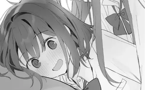 Shimamura attacking Adachi from behind. You can see the surprise showing on Adachi's face. Adorable.