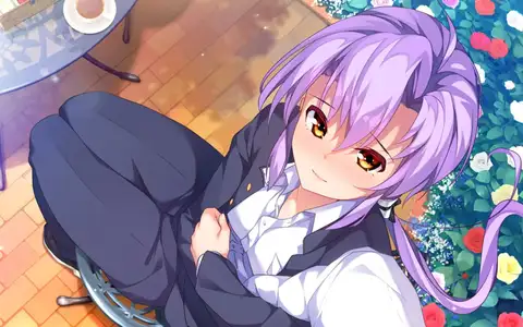 This is how Tenhouin Himeme looks when in "male" outfit. Still cute, but you wouldn't guess she was such a bishoujo by just changing the clothes.