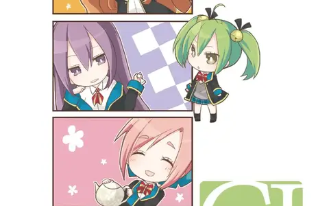 Secondary cover of the fifth volume showing the six members of the cast together. Including the new addition Tamaki