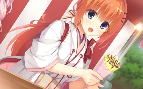 A shrine maiden Nozomi delivering a crepe, that's an original type of service. That can work, let's open a business!