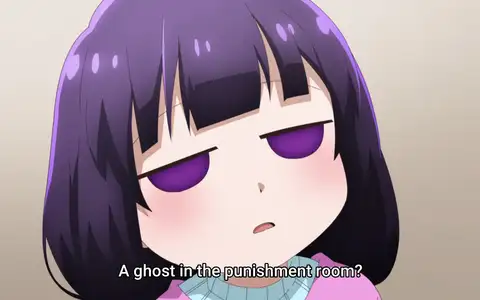 Kaya isn't totally convinced that there is a ghost in the punishment room. The face she shows is absolutely priceless.