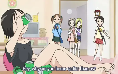 Nobue seems like the definition of lazy, but sometimes she does have an endearing moment with the girls.