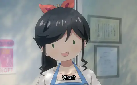 Kinme saying "what". This can be absolutely used as a reaction image to people online. Gotta save it in my folder.