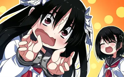 Riri managed to put handcuffs on Haruko. That smile on her face shows true uncontrolled happiness.