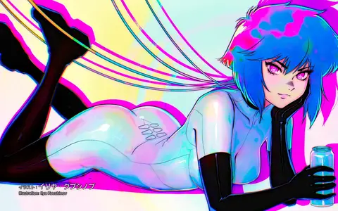 Seems like we're getting a new cover at the end of each episode, this one is particularly nice of Motoko.
