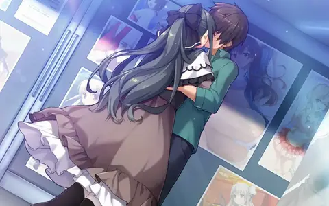 Ai and protagonist kissing, Ai still felt the most "girlfriend" of the group even if Miku is the actual high schooler