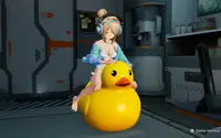 The animation she does when she falls down from the duck is hilarious. Seriously though the character models are really stunning.
