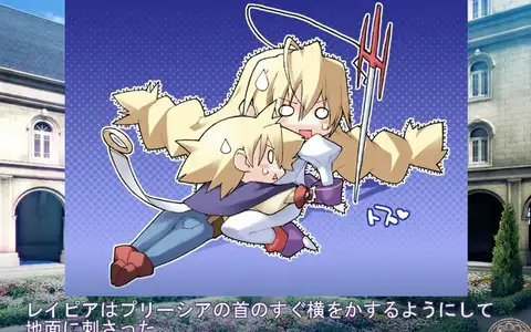 The super deformed CGs have lots of these cute scenes to watch. Mostly comedy ones because the style is more adapt to that.