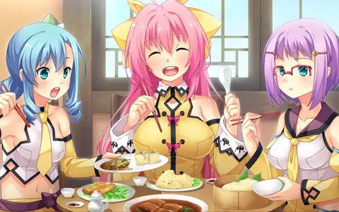 Idols (Tenhou, Renho, Chihou) like to eat too! They need to gather energy to do all that singing and dancing in front of the troops!