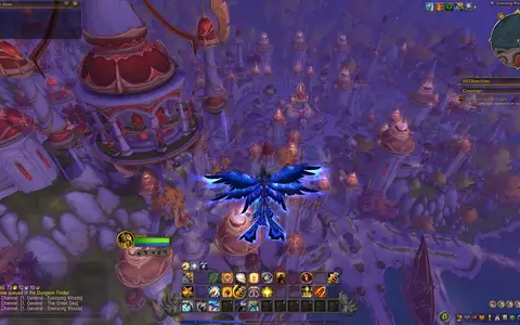 Silvermoon looking beautiful from above. I wandered a bit after the release just to see how it would look from afar.