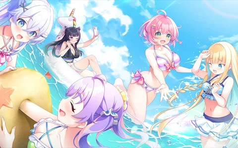 Full cast in swimsuit! *hides Ayako*
