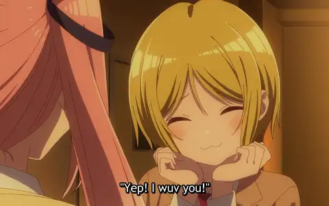 Oizumi showing how ridiculous Nene looked when she said that I love you during the acting scene.